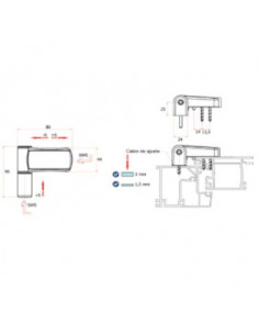 BISAGRA 3D PTA. 85KG A,INOX (INOX CROMO) 2
