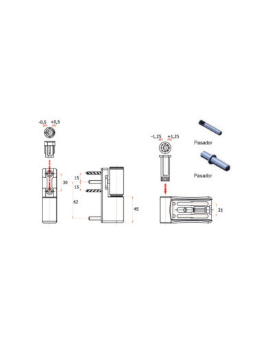 BISAGRA 3D PTA. 85KG A,INOX (INOX CROMO)