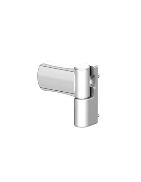 Bisagra ajustable 3D para puertas 85Kg en INOX Cromo.