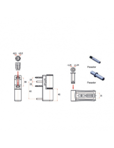 BISAGRA 3D PTA. 125KG  INOX. (CHROME ANODIZED) 2
