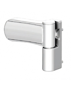 BISAGRA 3D PTA. 125KG  INOX. (CHROME ANODIZED)