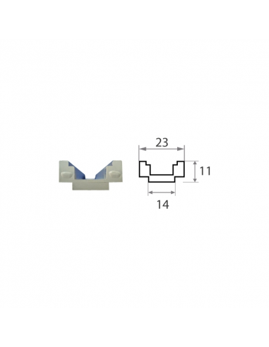 H3 Calzo Multipunto Desnivel 14 mm P3112 | Adaptador para Cerraderos de Corredera