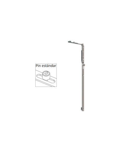 Reenvío Trasero P1401 | Bulón STD 400‑800 mm para Oscilobatiente PVC/Aluminio