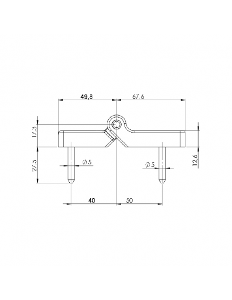 PLE. BISAGRA PLEGABLE 20/40 NEGRO 9005