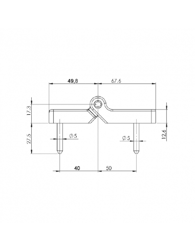 PLE. BISAGRA PLEGABLE 20/40 PLATA 9006