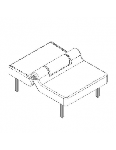 PLE. BISAGRA PLEGABLE 20/40 PLATA 9006