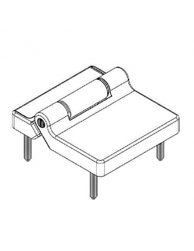 PLE. BISAGRA PLEGABLE BLANCO 9016 20/50 (PERNIO CORTO)