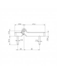 PLE. BISAGRA PLEGABLE NEGRO 9005 20/50 (PERNIO CORTO) 2