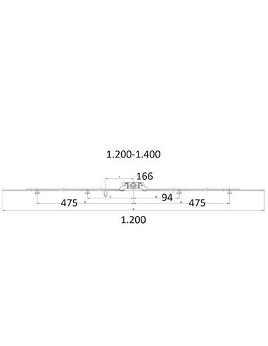 Cierre Multipunto Corredera P2714 | Caja Pequeña | 3 Puntos de Cierre | 1200–1400 mm