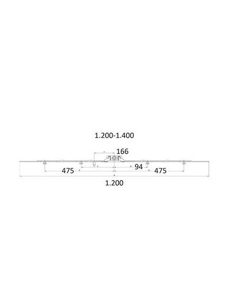 Cierre Multipunto Corredera P2714 | Caja Pequeña | 3 Puntos de Cierre | 1200–1400 mm