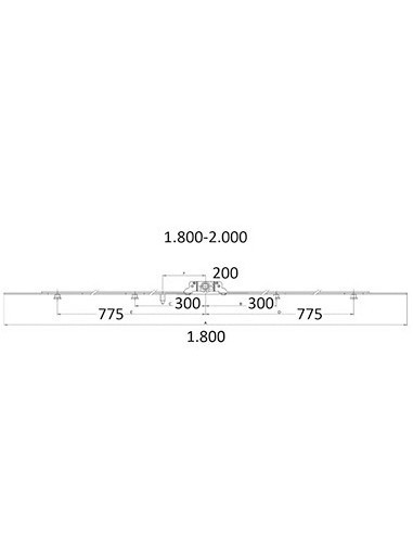 Cierre Multipunto Corredera P2718 | Caja Pequeña | 4 Puntos de Cierre | 1800–2000 mm