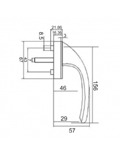 Manilla Costa Multipoint Inox | Robusta para Ventanas de Aluminio y PVC 2