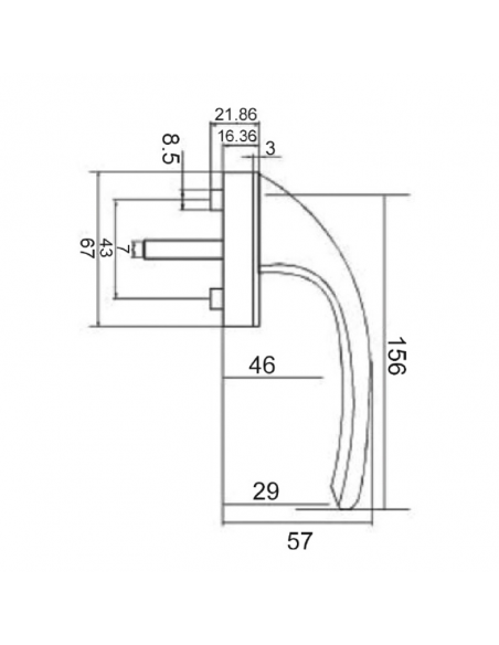 Manilla Costa Multipoint Inox | Robusta para Ventanas de Aluminio y PVC
