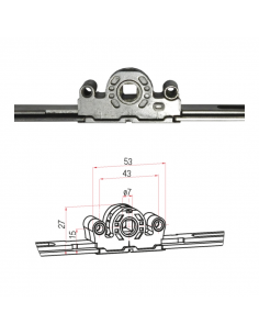 Cierre Multipunto Abatible P2659 | Herraje para Ventanas Practicables 2