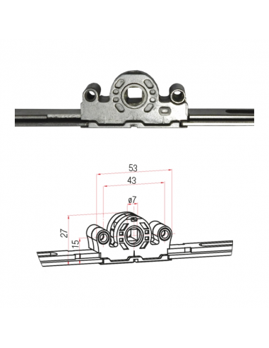 Cierre Multipunto Abatible P2659 | Herraje para Ventanas Practicables