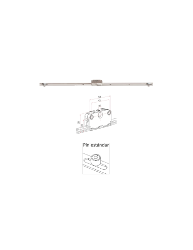 CIERRE MULT. ABAT. 22MM STD.  210-280MM