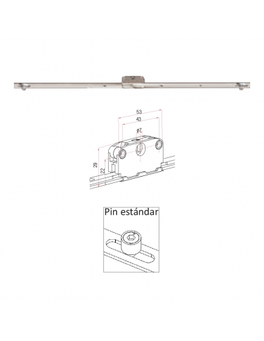 CIERRE MULT. ABAT. 22MM STD.  280-400MM