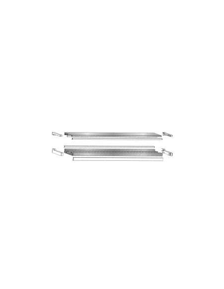 PLE. JUEGO DE CARRILES SISTEMA PLEGABLE DE 5M BLANCO 9016 PLE. JUEGO DE CARRILES SISTEMA PLEGABLE DE 5M BLANCO 9016