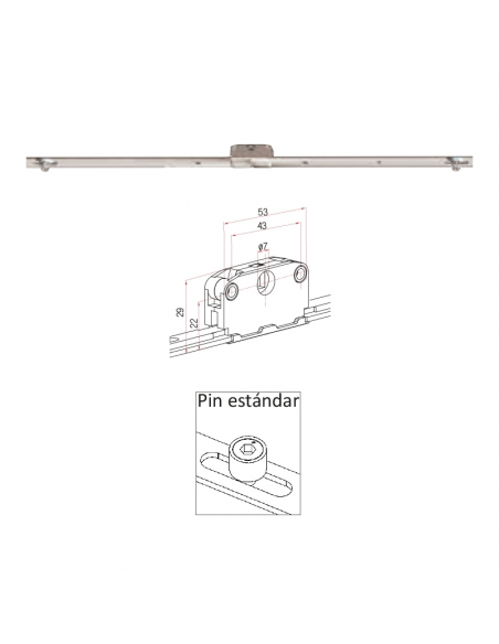 CIERRE MULT. ABAT. 22MM 1200-1400MM