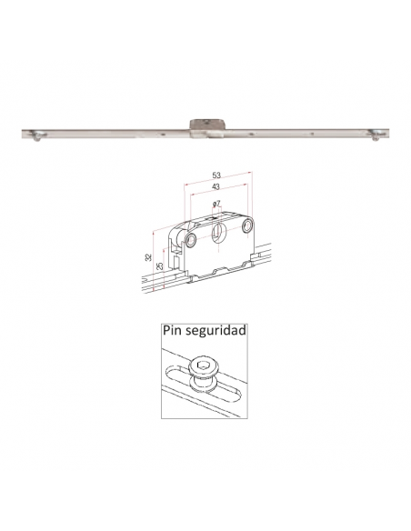 CIERRE MULT. ABAT. 25MM SEGURIDAD 1000-1200MM
