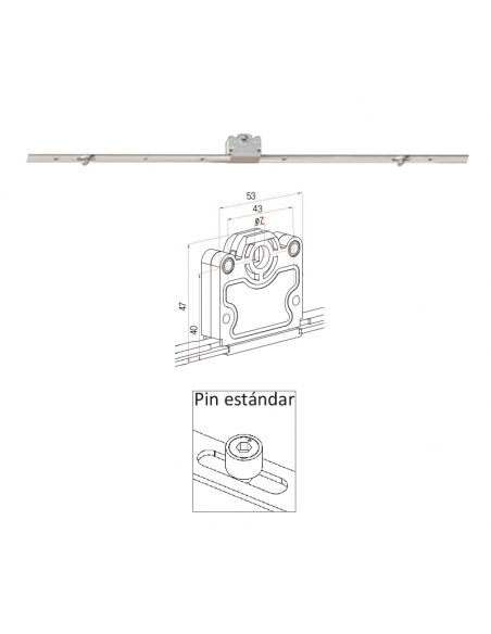CIERRE MULT. ABAT. 40MM 1800-2000MM