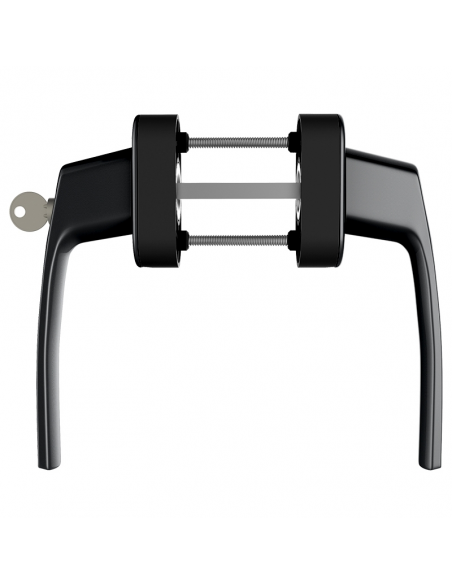 MANILLA DANUBIO DOBLE CON LLAVE NEGRO 9005