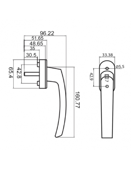 Manilla Gran Danubio Blanco - Ergonómica