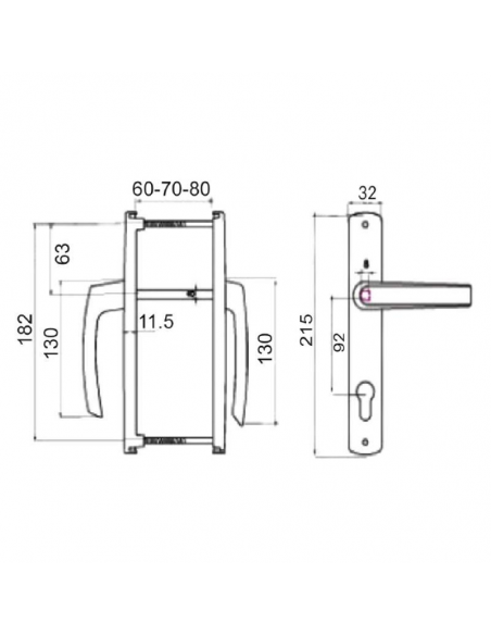 Manilla Danubio Escudo/Plana Negro 9005 92x32 - Robusto