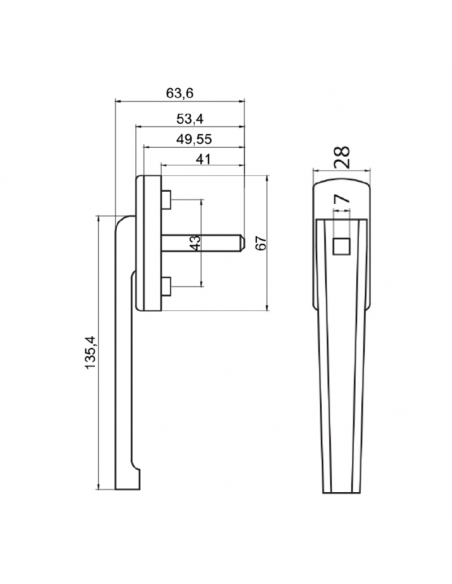 MANILLA PLANA LOW NEGRO 8022 40MM