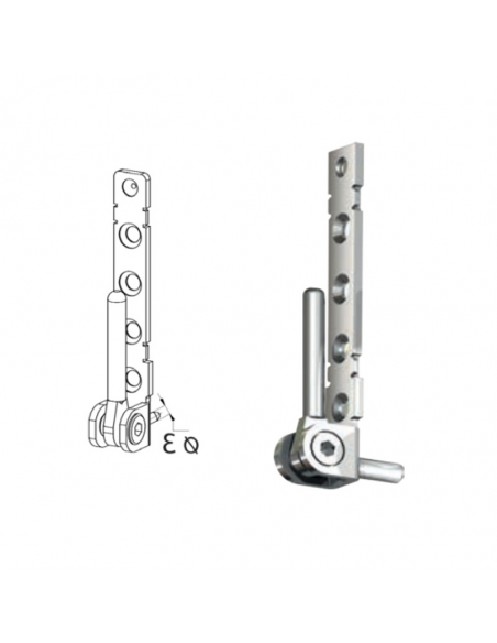 Bisagra atornillada inferior activa en marco