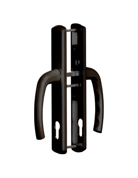 Manilla Escudo Largo Báltico 85/28 RAL 8022 + Bocallave Pera | Para Puertas