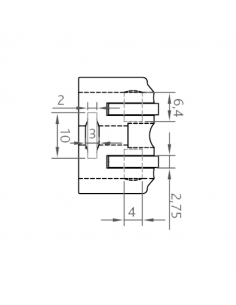 Acople Rodillo MARK | Accesorio Cerradura Canal Europeo Aluminio 2