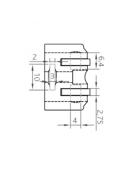 Acople Rodillo MARK | Accesorio Cerradura Canal Europeo Aluminio