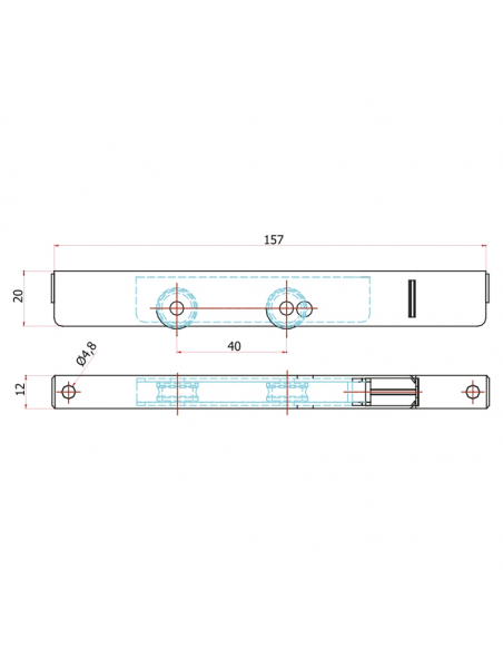RODAMIENTO CORREDERA P/PVC TANDEM REGULABLE BRONCE