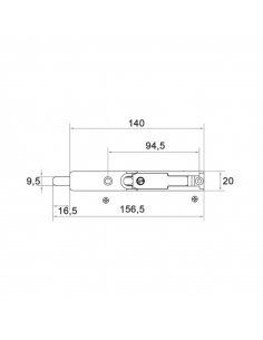 PASADOR C.E. LEVA 140MM BLANCO 9016 2