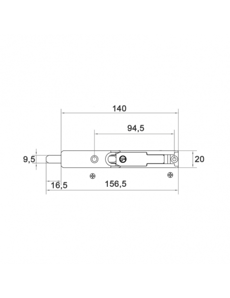 PASADOR C.E. LEVA 140MM BLANCO 9016 PASADOR C.E. LEVA 140MM BLANCO 9016