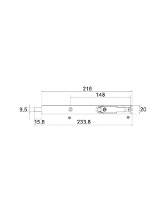 PASADOR C.E. LEVA 218MM BLANCO 9016 2