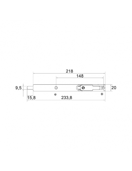PASADOR C.E. LEVA 218MM BLANCO 9016 PASADOR C.E. LEVA 218MM BLANCO 9016