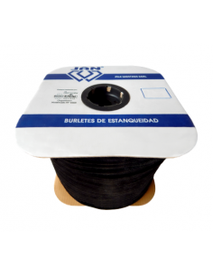 Burlete Felpudo 4P 48X700 Negro con lámina central 2