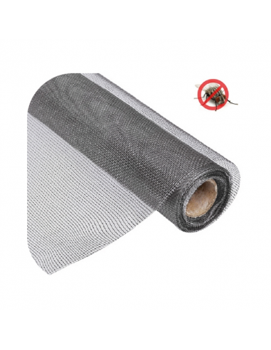 ROLLO TELA MOSQUITERA 80CM FIBRA VIDRIO GRIS 30Mts