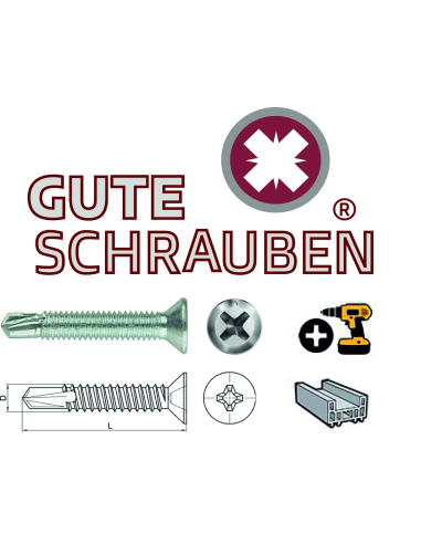 Tornillo Autotaladrante Gute Schrauben 7504-P 3,9 x 13 Inoxidable. Caja x 1000und