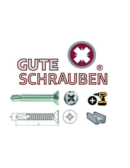 Tornillo Autotaladrante Gute Schrauben 7504-P 3,9 x 13 Inoxidable. Caja x 1000und Tornillo Autotaladrante Gute Schrauben 7504-P 3,9 x 13 Inoxidable. Caja x 1000und