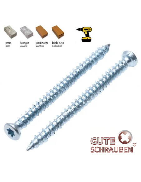 Tornillo de Hormigón Gute Schrauben 7,5 x 42 TORX   Resistencia y Precisión Tornillo de Hormigón Gute Schrauben 7,5 x 42 TORX   Resistencia y Precisión