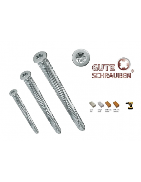 Tornillo de Hormigón Gute Schrauben 7,5 x 92 TORX   Resistencia y Precisión Tornillo de Hormigón Gute Schrauben 7,5 x 92 TORX   Resistencia y Precisión
