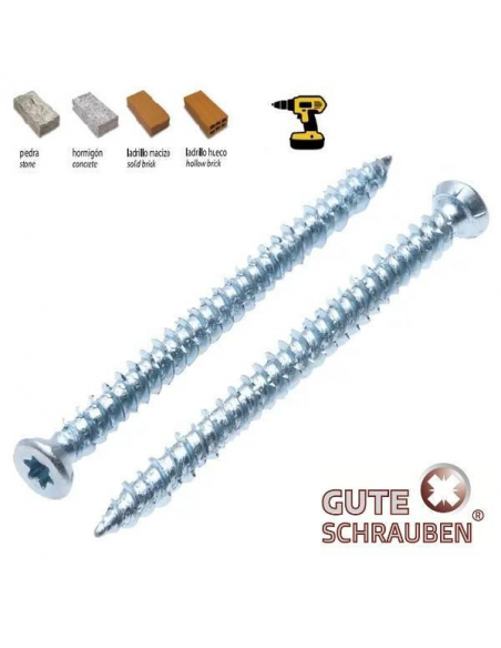Tornillo de Hormigón Gute Schrauben 7,5 x 92 TORX   Resistencia y Precisión Tornillo de Hormigón Gute Schrauben 7,5 x 92 TORX   Resistencia y Precisión