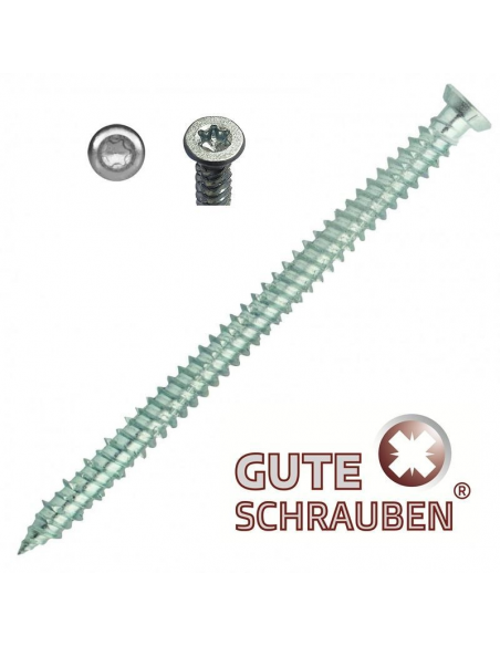 Tornillo Hormigón Gute Schrauben 7,5 x 92 Cincado, TORX Tornillo Hormigón Gute Schrauben 7,5 x 92 Cincado, TORX