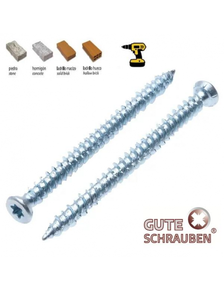 Tornillo Gute Schrauben 7,5 x 120 TORX, Para Hormigon Tornillo Gute Schrauben 7,5 x 120 TORX, Para Hormigon