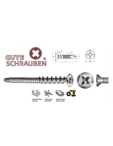 Detalles técnicos Tornillos Gute Schrauben