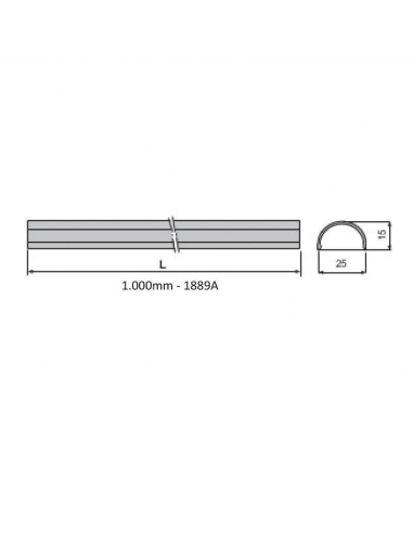 Juego varilla de conexión + embellecedor lothus 1889a 1000mm plata Tamaños