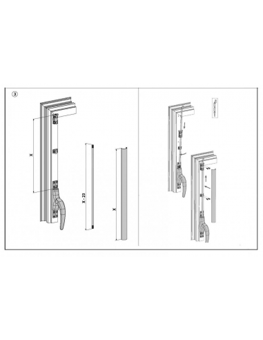 Juego varilla de conexión + embellecedor lothus 1889c 1400mm Zona de instalación